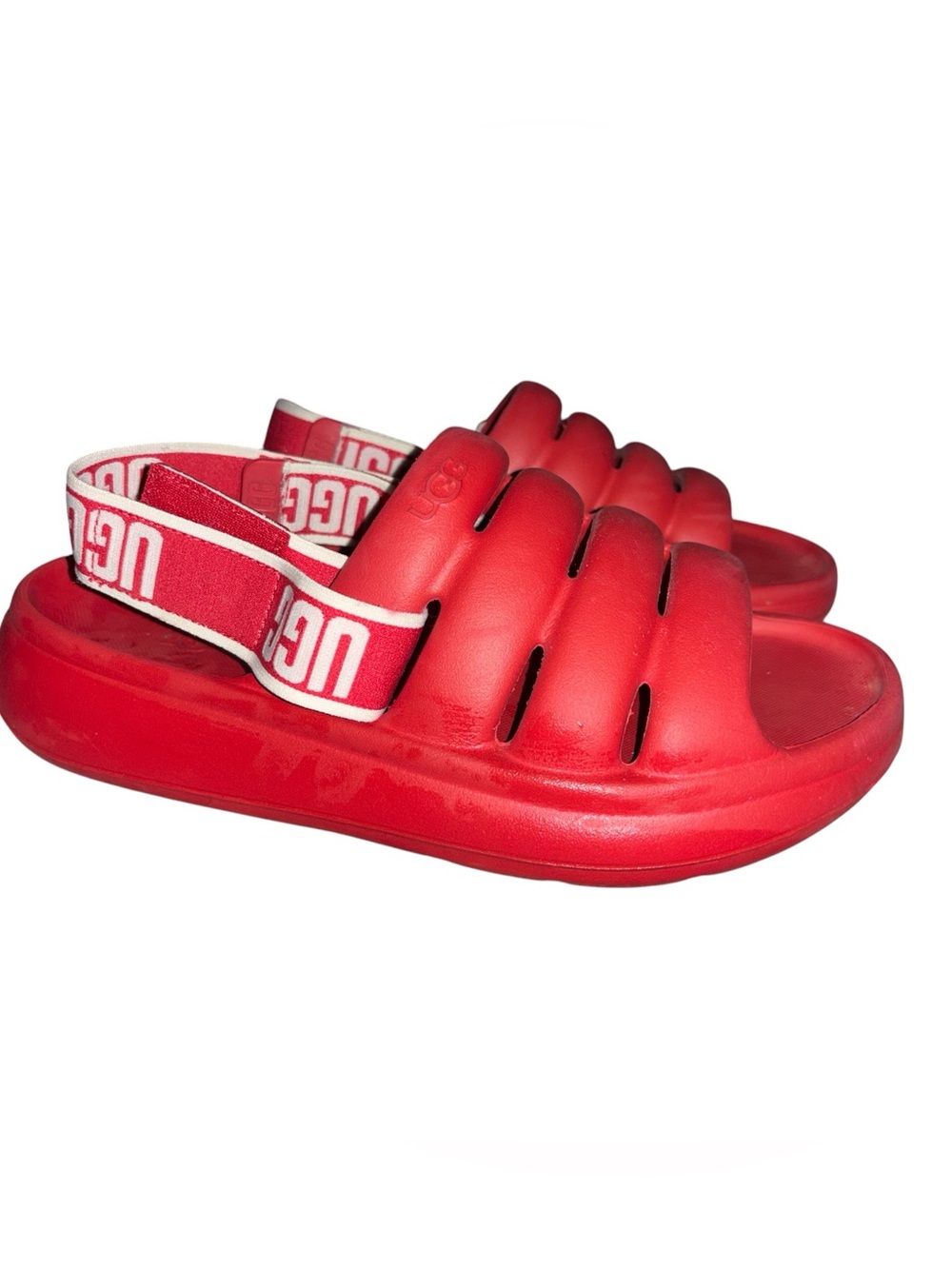 UGG red Sport Yeah Slide sandals size 8